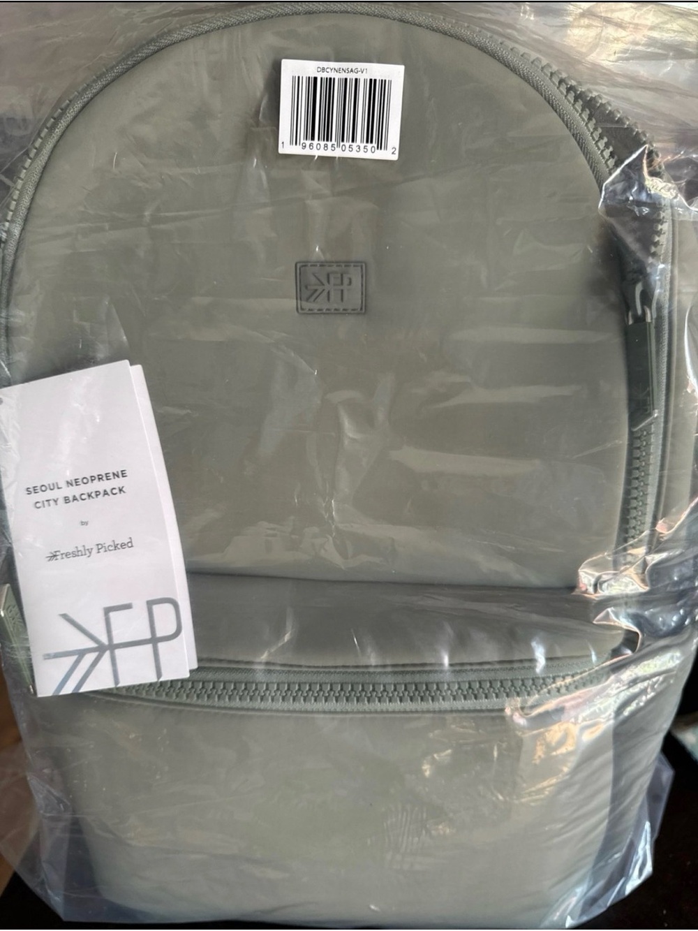Seoul Neoprene City Backpack - Olive green